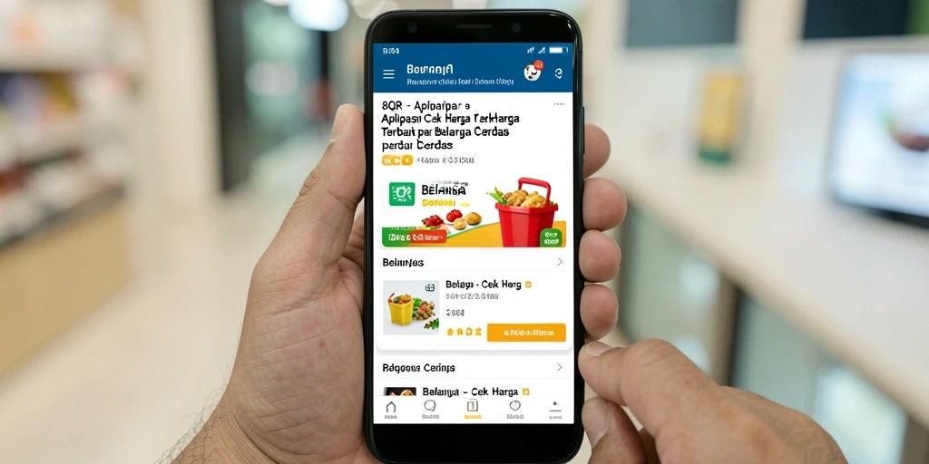 Tampilan antarmuka 8QR yang sederhana dan efektif untuk cek harga.