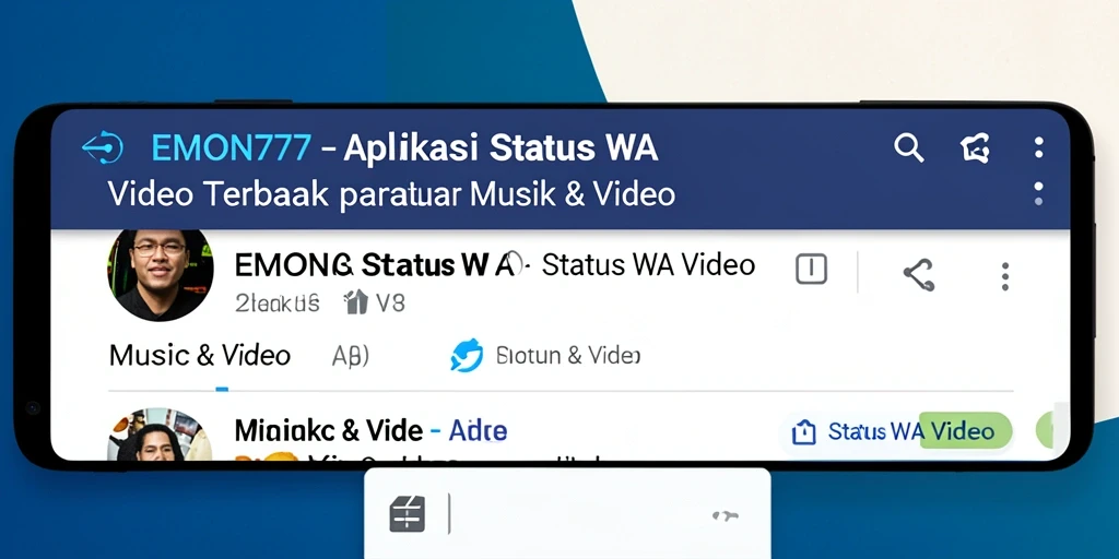 Tampilan utama EMON777 dengan pilihan video musik menarik.