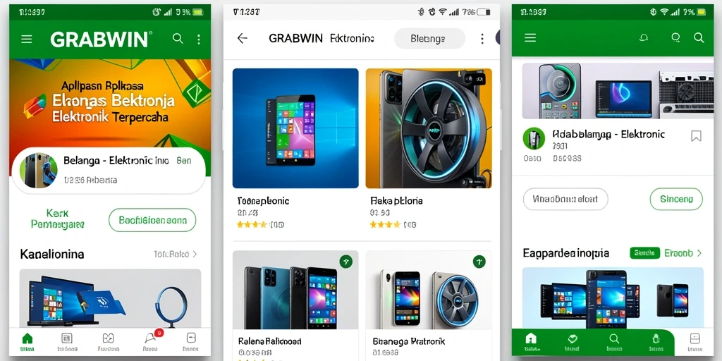 Antarmuka aplikasi GRABWIN yang menarik dan fungsional.