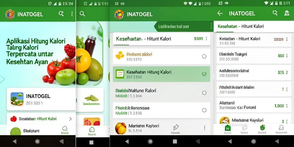 Antarmuka INATOGEL yang sederhana untuk menghitung kalori.