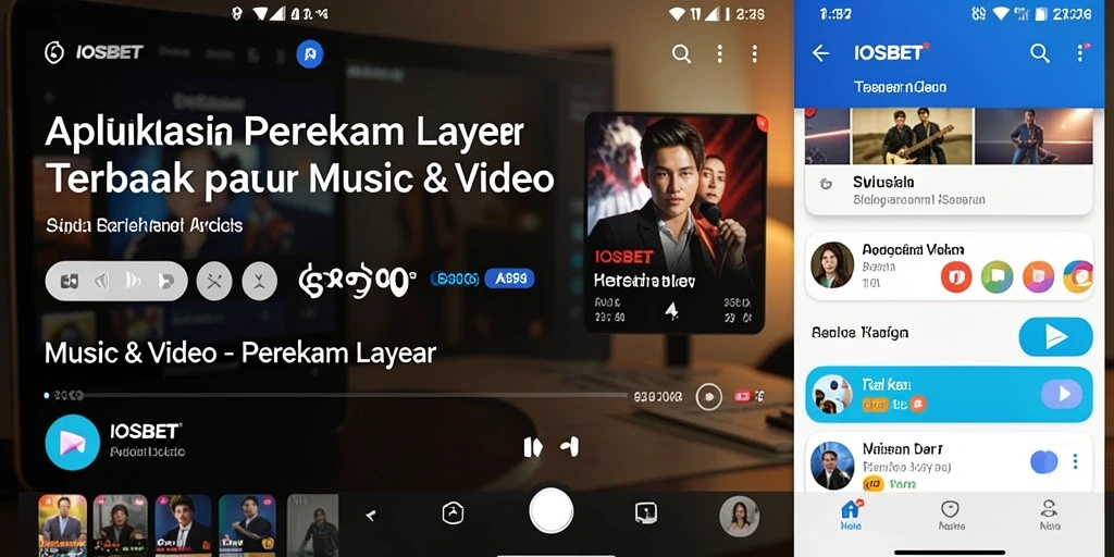 Antarmuka aplikasi IOSBET untuk merekam layar dengan fitur lengkap.