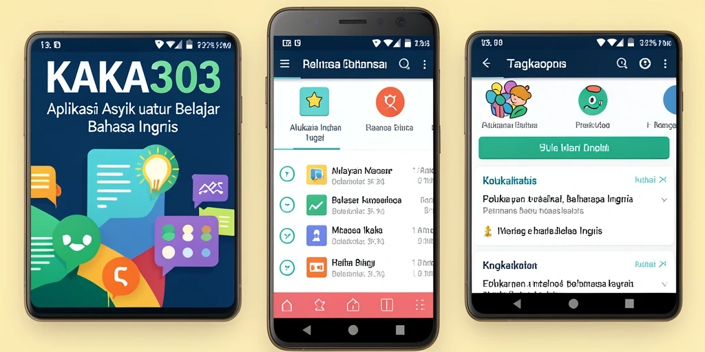 Tampilan antarmuka KAKA303 yang interaktif dan menarik untuk belajar Bahasa Inggris.