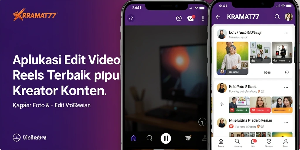 Antarmuka intuitif KRAMAT77 untuk Edit Video Reels.
