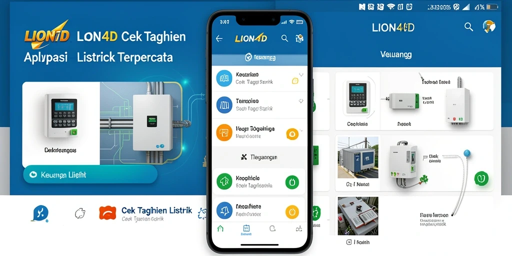 Antarmuka LION4D menampilkan informasi tagihan listrik dengan jelas.
