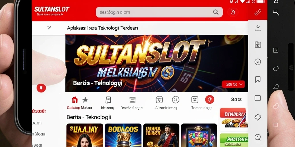Tampilan antarmuka SULTANSLOT yang modern dan informatif.