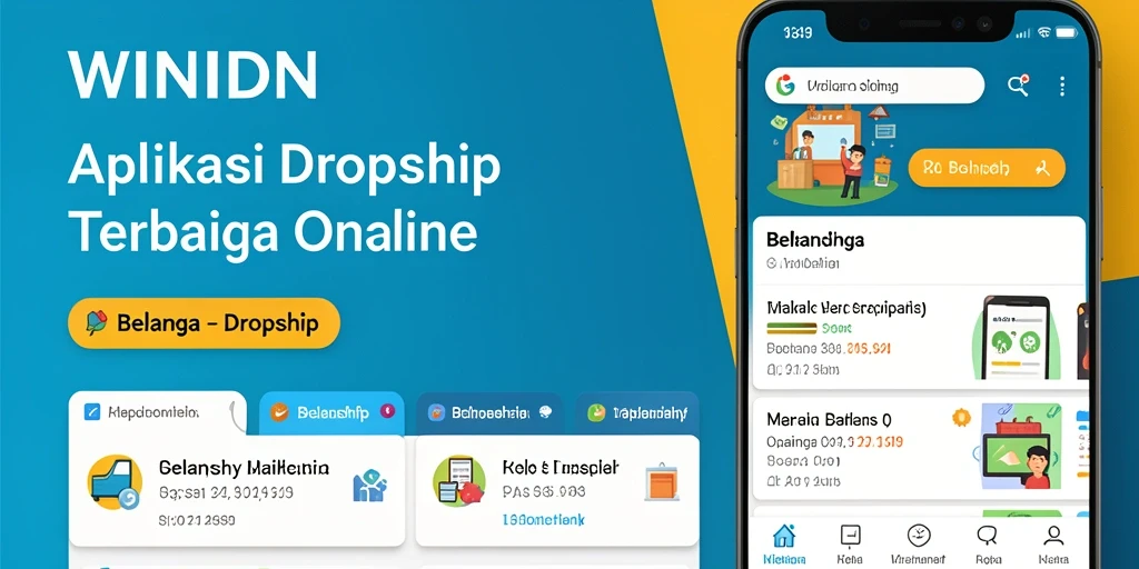 Tampilan antarmuka WINIDN yang intuitif untuk berbelanja dan dropship.