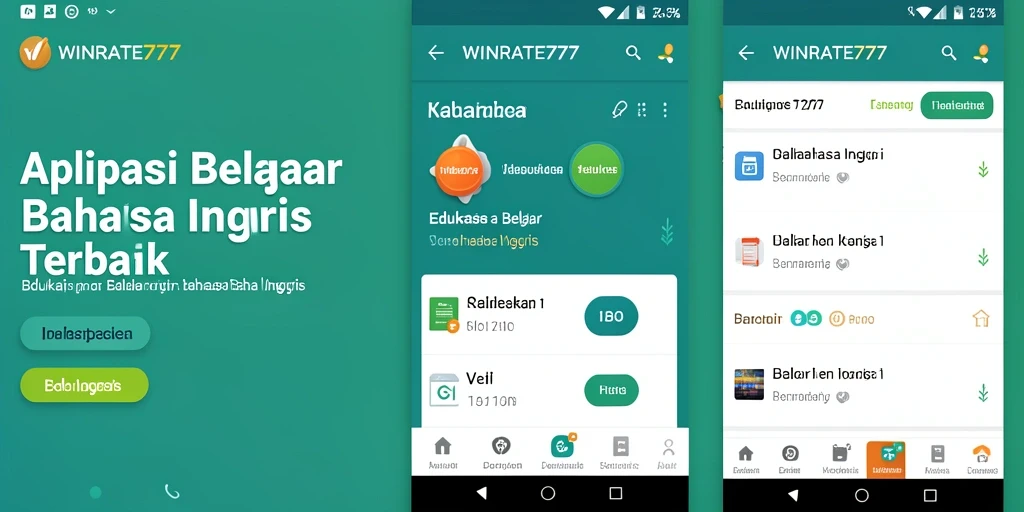 Antarmuka aplikasi WINRATE777 yang menarik dan interaktif.