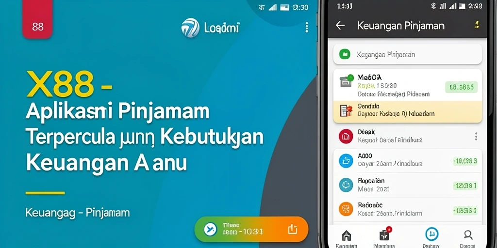 Antarmuka pengguna X88 yang intuitif untuk pinjaman cepat.